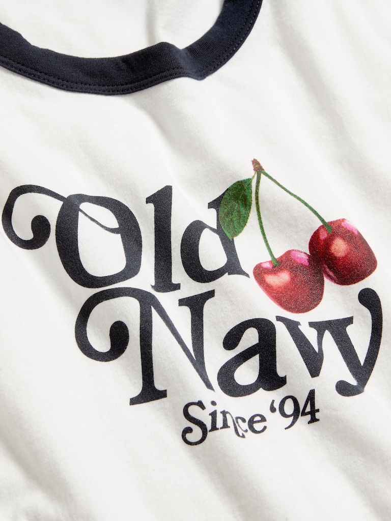 EveryWear Crew-Neck Logo-Graphic Ringer T-Shirt