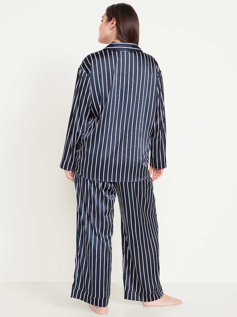 Printed Satin Pajama Pant Set for Women