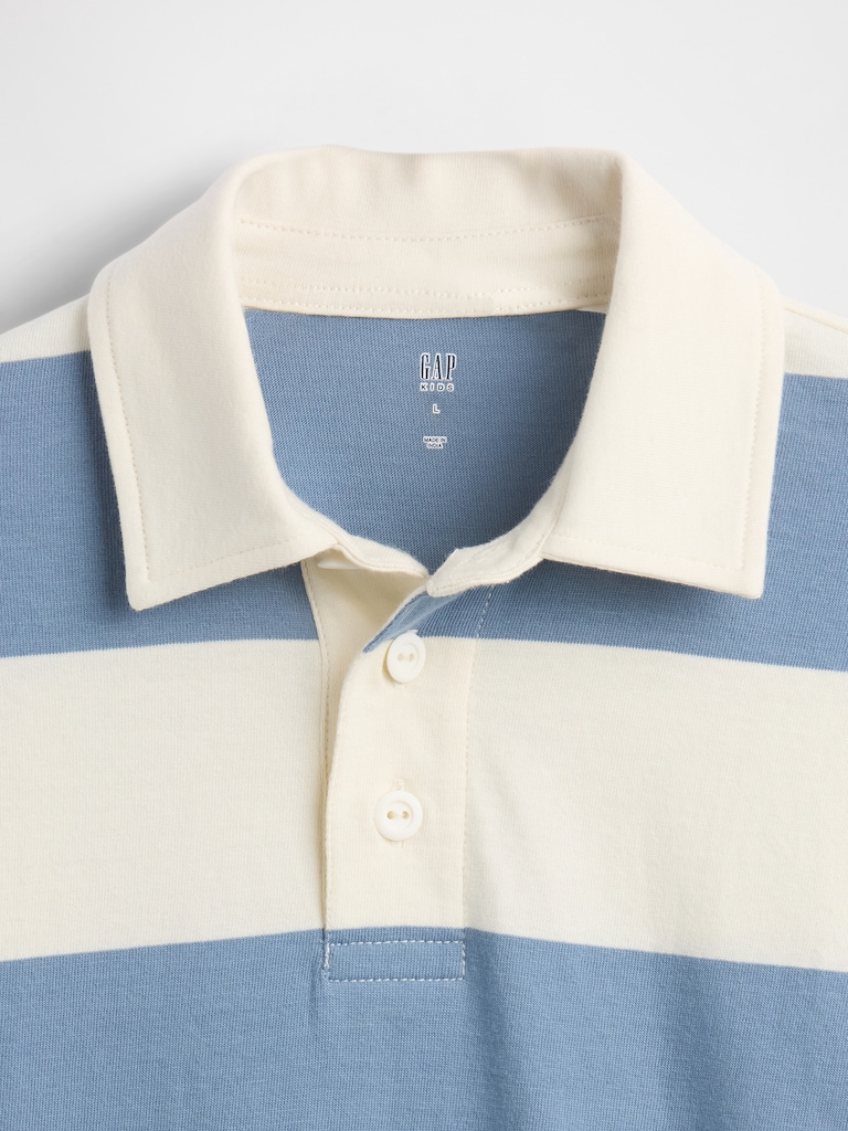 Kids Rugby Stripe Polo Shirt