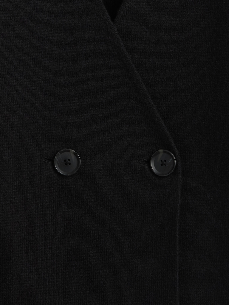 Collarless V-Neck Sweater Blazer