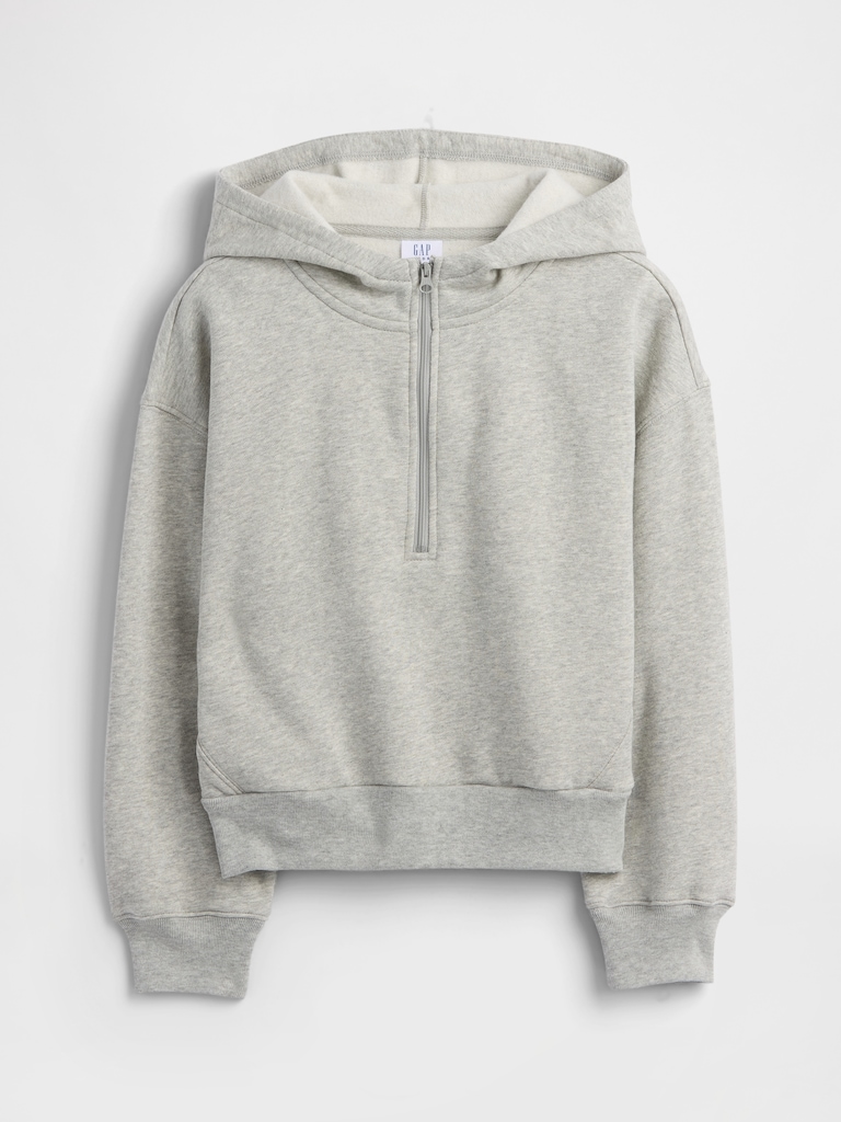 Kids Relaxed Half-Zip Fleece Hoodie