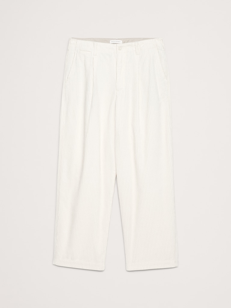 Loose Pleated Corduroy Pant