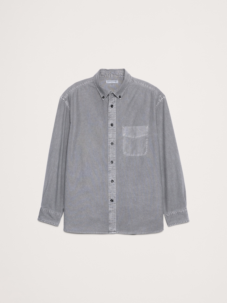 Relaxed-Fit Garment Dye Oxford Shirt