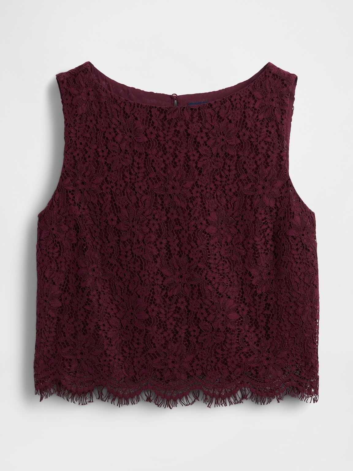 Lace Boatneck Crop Shell Top