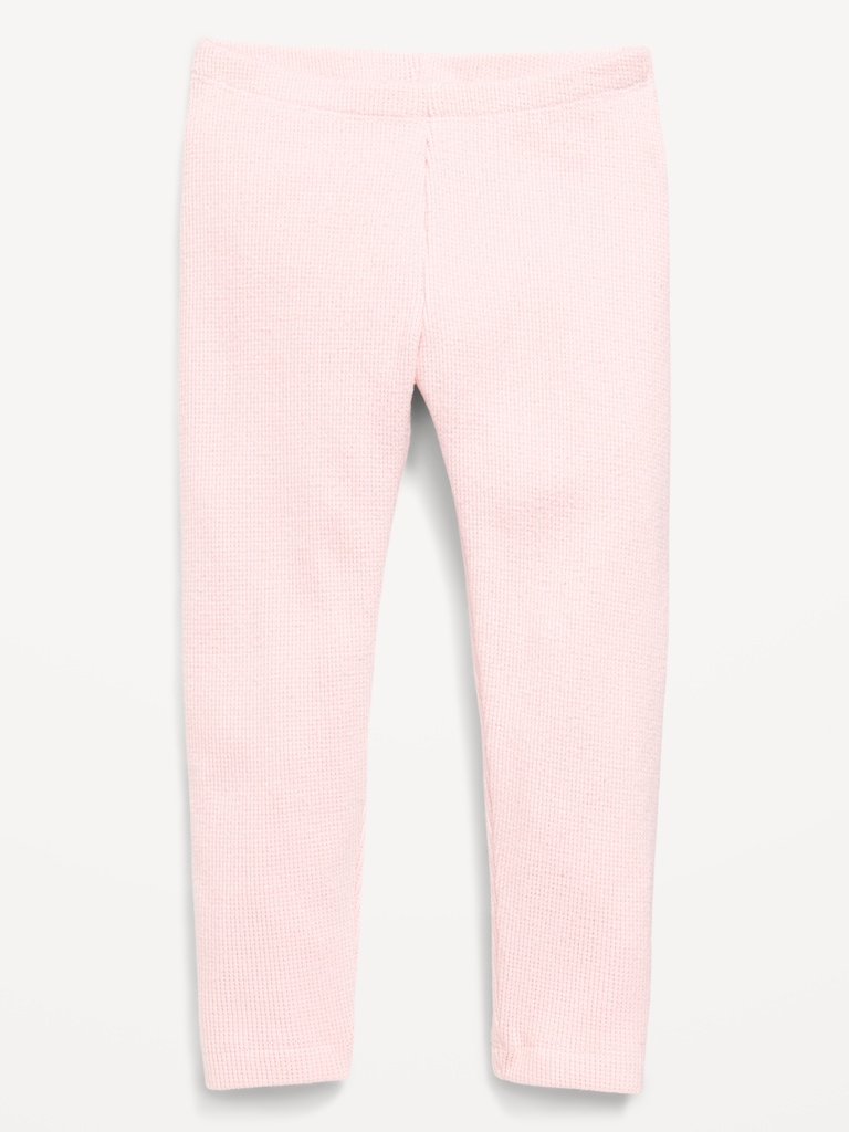 Cozy Waffle-Knit Leggings for Toddler Girls