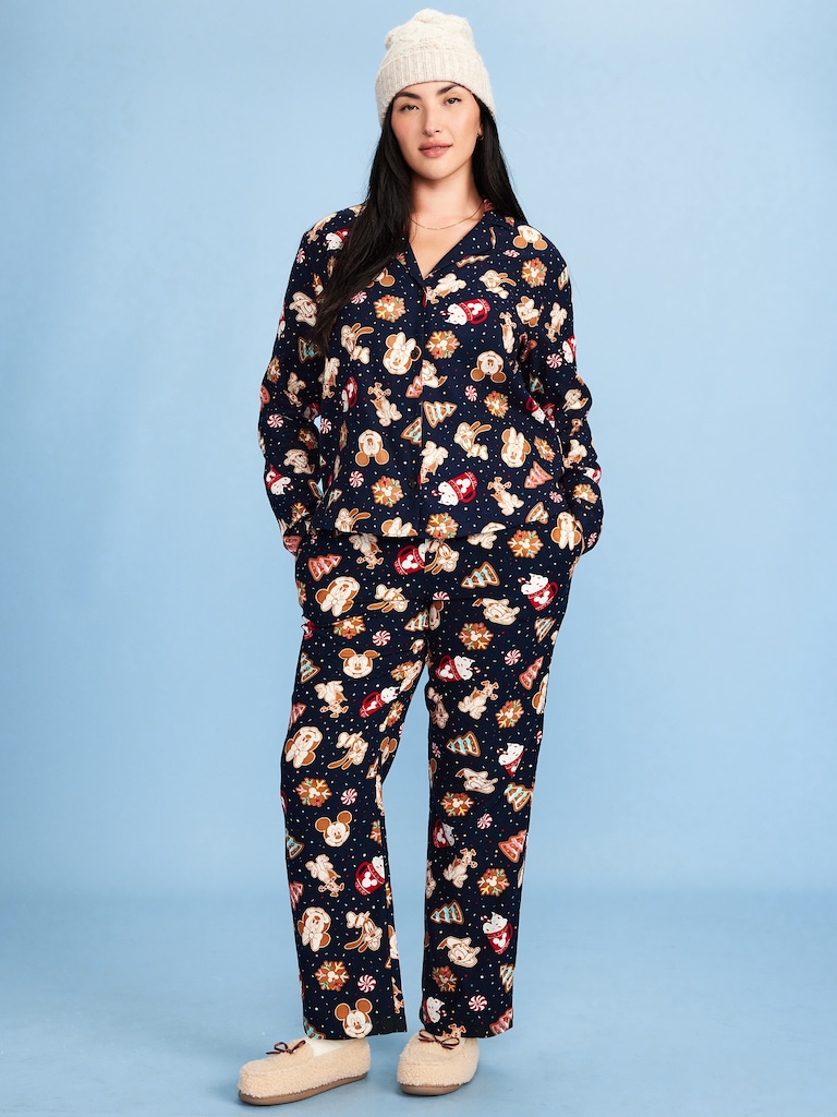 Old Navy x Disney Mid-Rise Printed Flannel Pajama Pants for Women