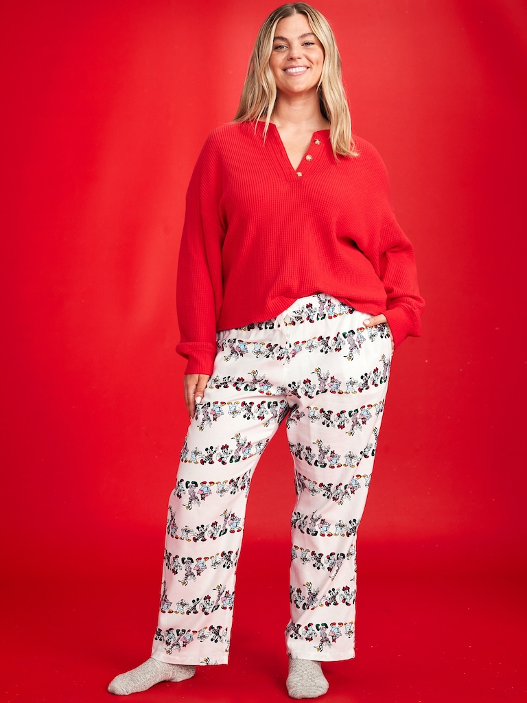 Old Navy x Disney Mid-Rise Printed Flannel Pajama Pants for Women