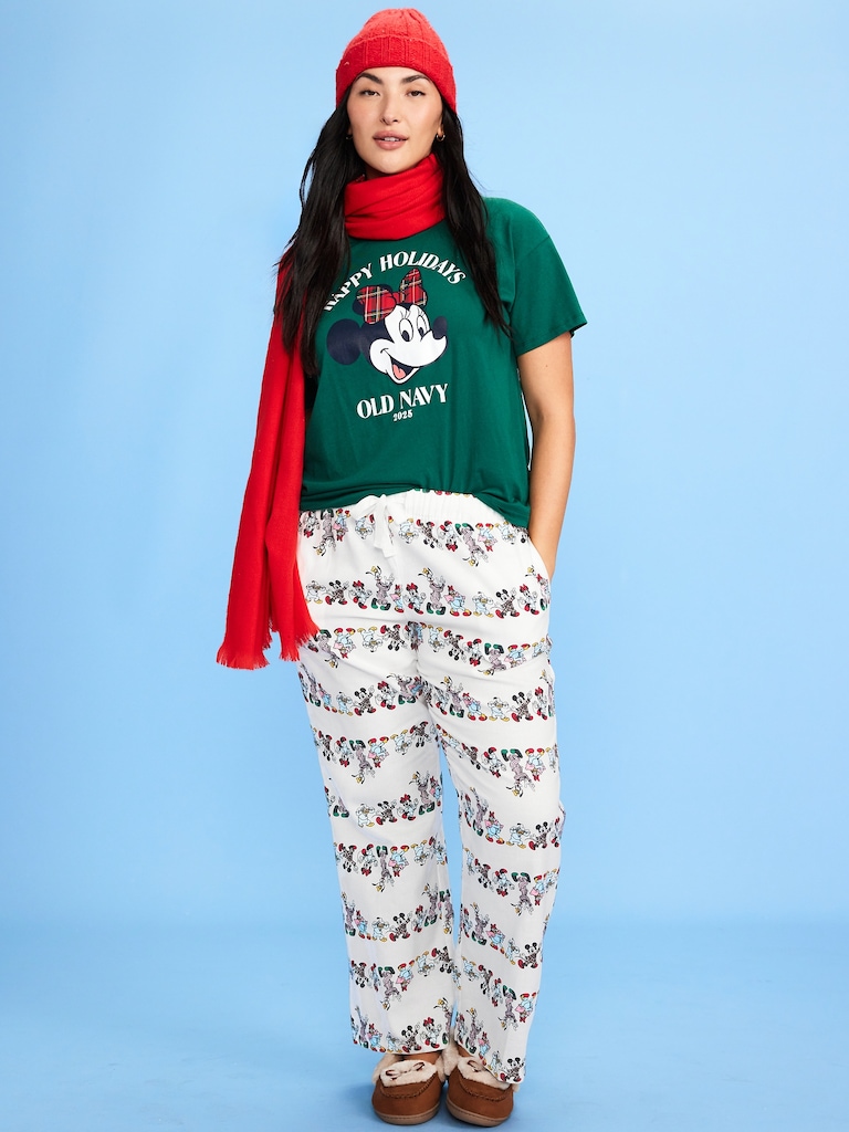 Old Navy x Disney Mid-Rise Printed Flannel Pajama Pants for Women
