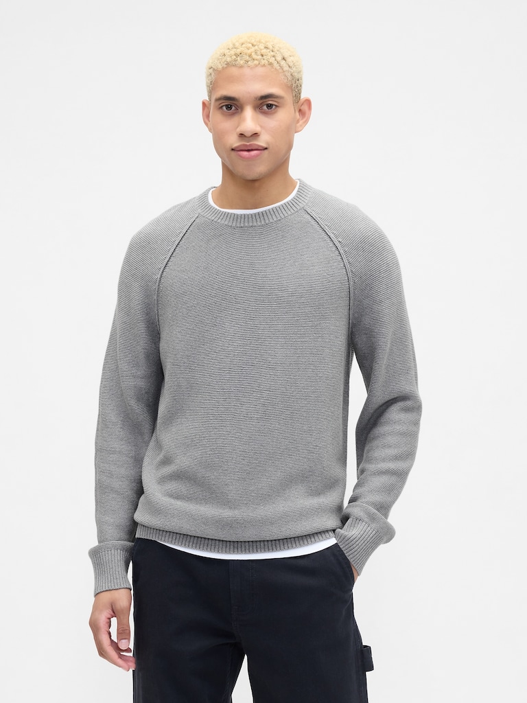 Garter Crewneck Sweater