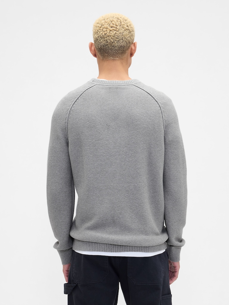 Garter Crewneck Sweater