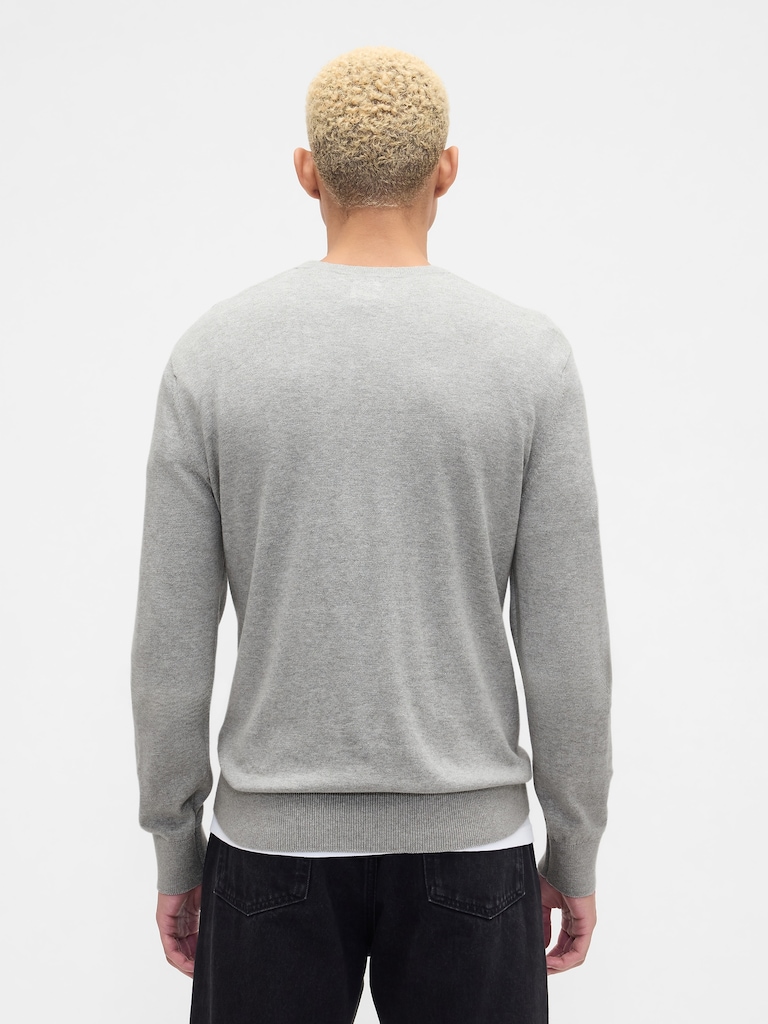 Cotton V-Neck Sweater