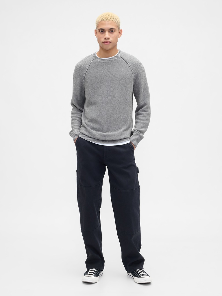 Garter Crewneck Sweater