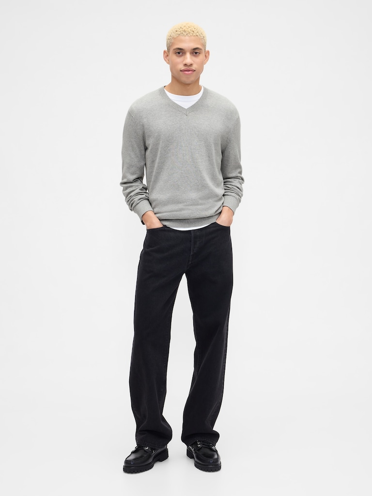 Cotton V-Neck Sweater