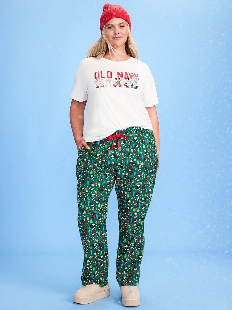 Old Navy x Disney Mid-Rise Printed Flannel Pajama Pants for Women