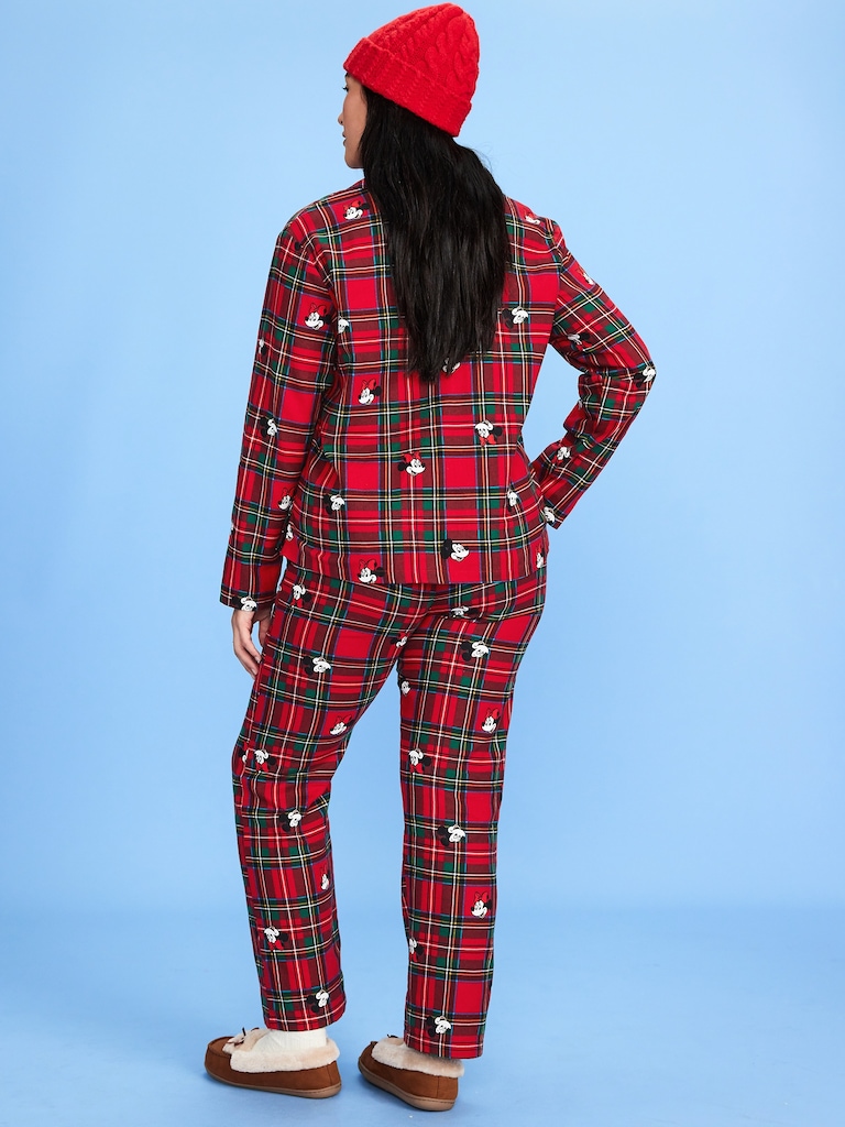 Old Navy x Disney Mickey Mouse & Friends Printed Flannel Pajama Set for Women