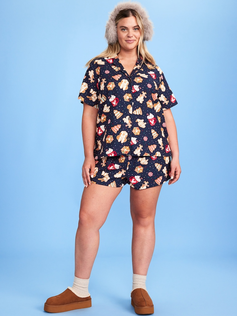 Old Navy x Disney Printed Flannel Pajama Short Set for Women