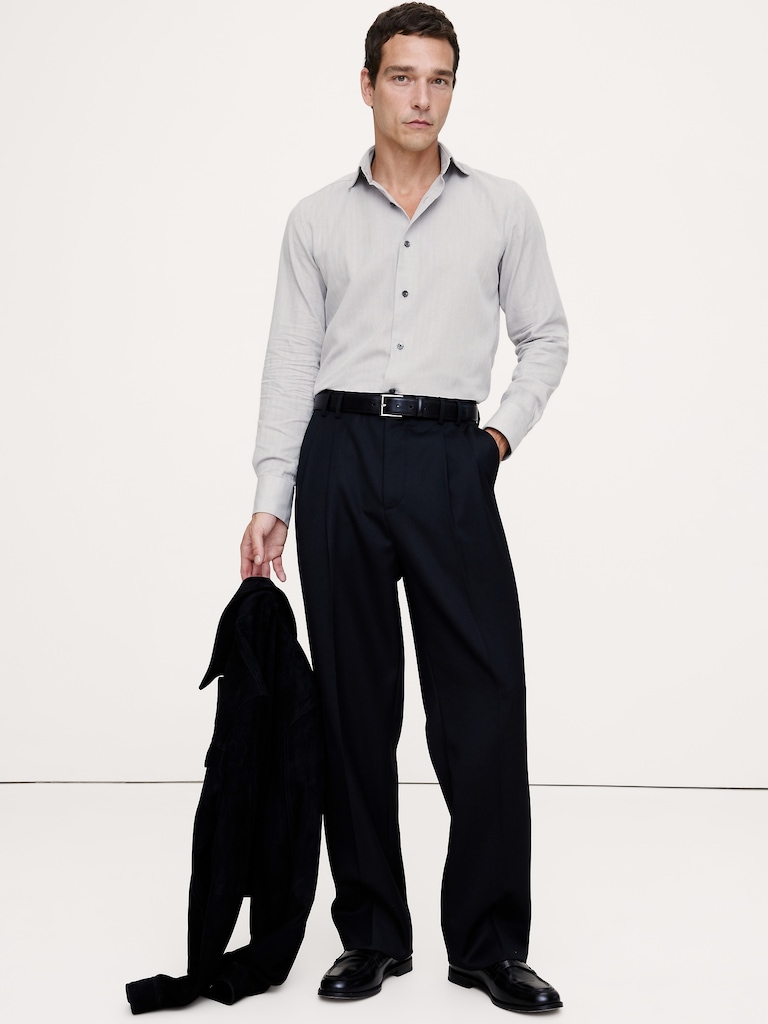 Slim-Fit Cotton-Cashmere Dress Shirt