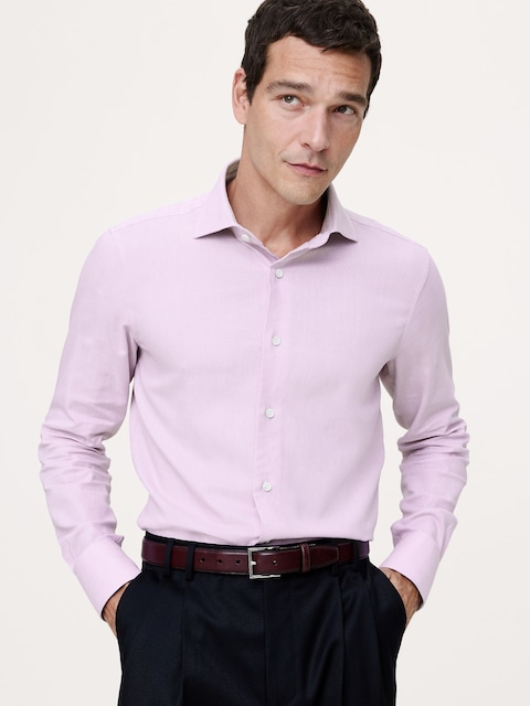 green emerald velvet dress Athletic Fit Dress Shirt in Pink main image 0