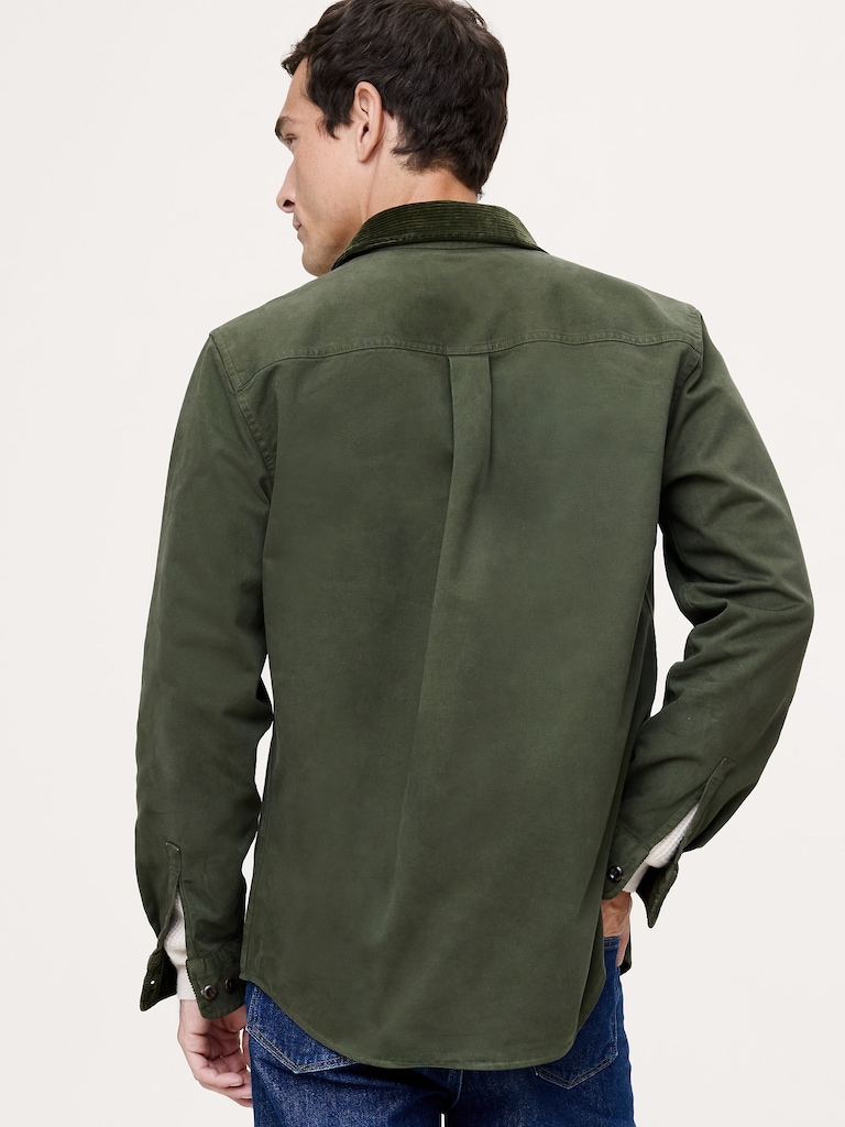 Standard-Fit Cotton Twill Shirt Jacket