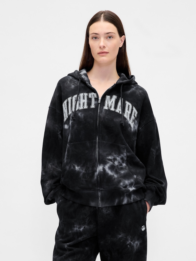 Gap × Disney Tim Burton’s The Nightmare Before Christmas Heavyweight Zip Hoodie