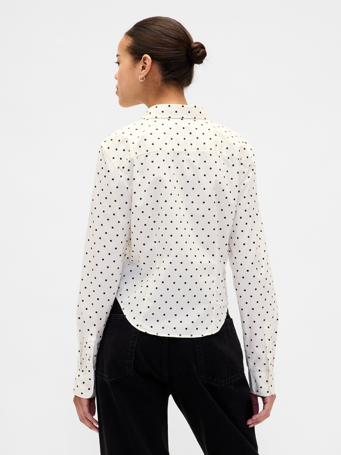 Organic Cotton Fitted Crop Shirt