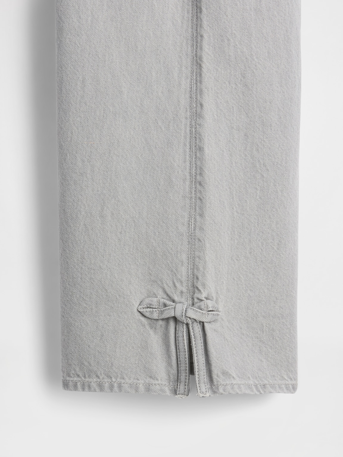 Kids Low Rise Bow Split-Hem Baggy Jeans