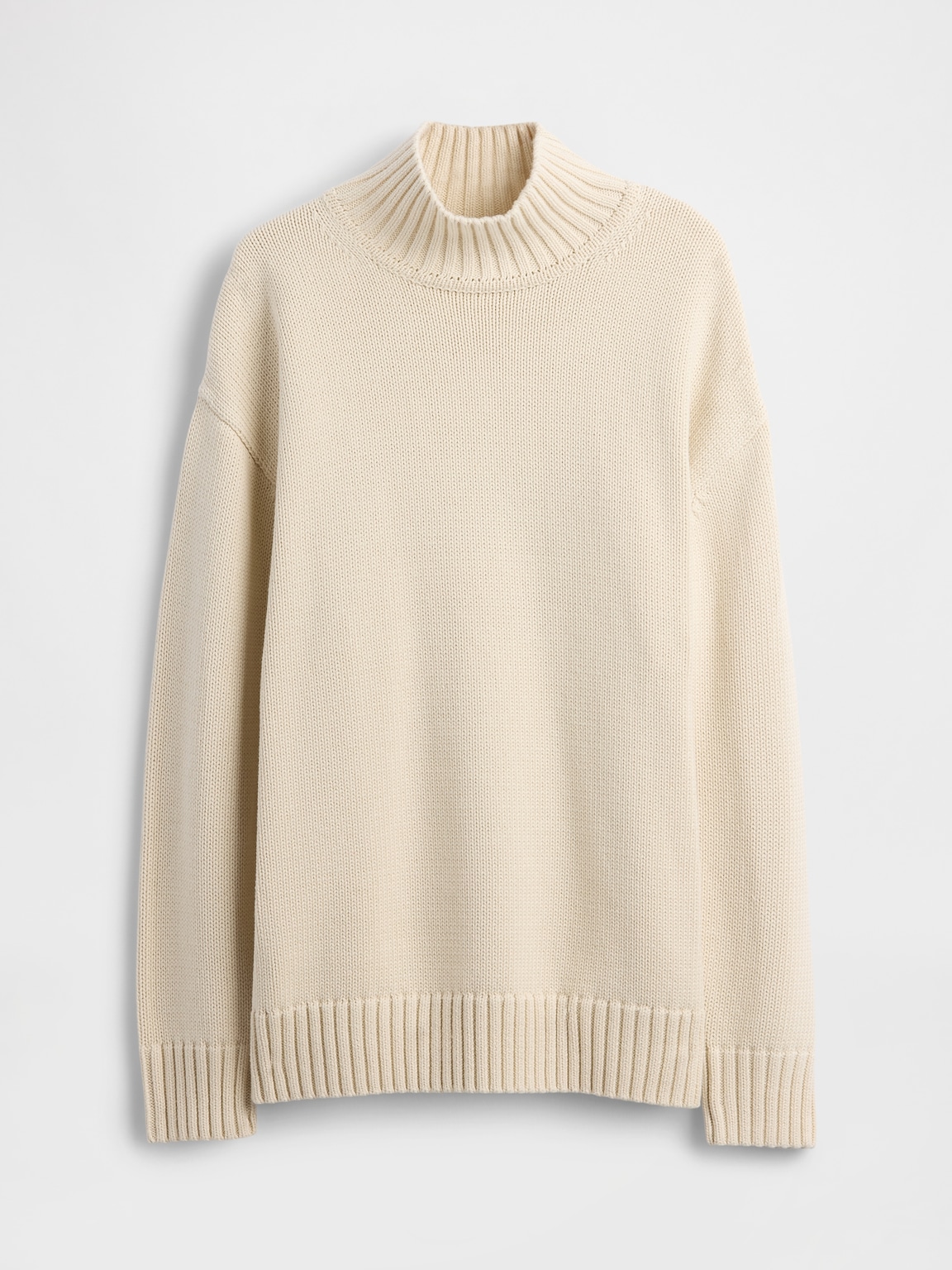100% Cotton Oversized Mockneck Sweater