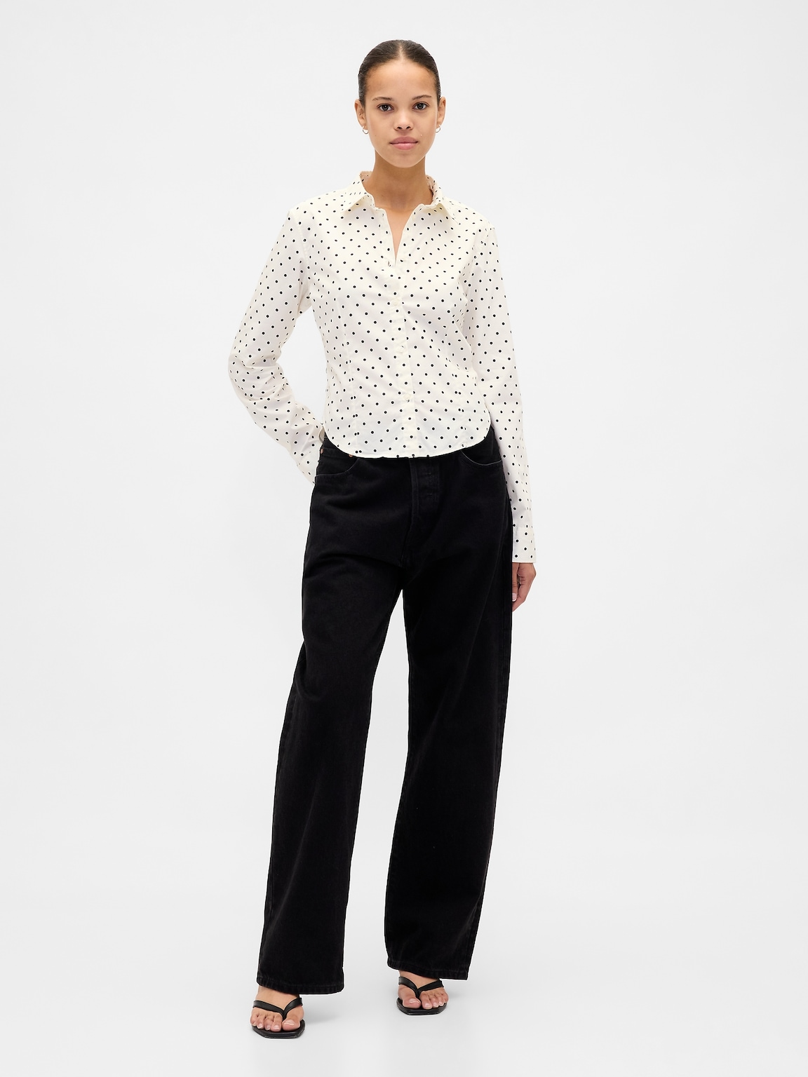 Organic Cotton Fitted Crop Shirt