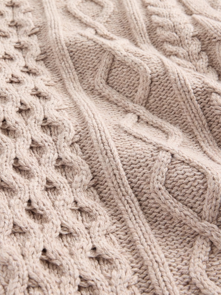 Cable-Knit Mini Sweater Dress