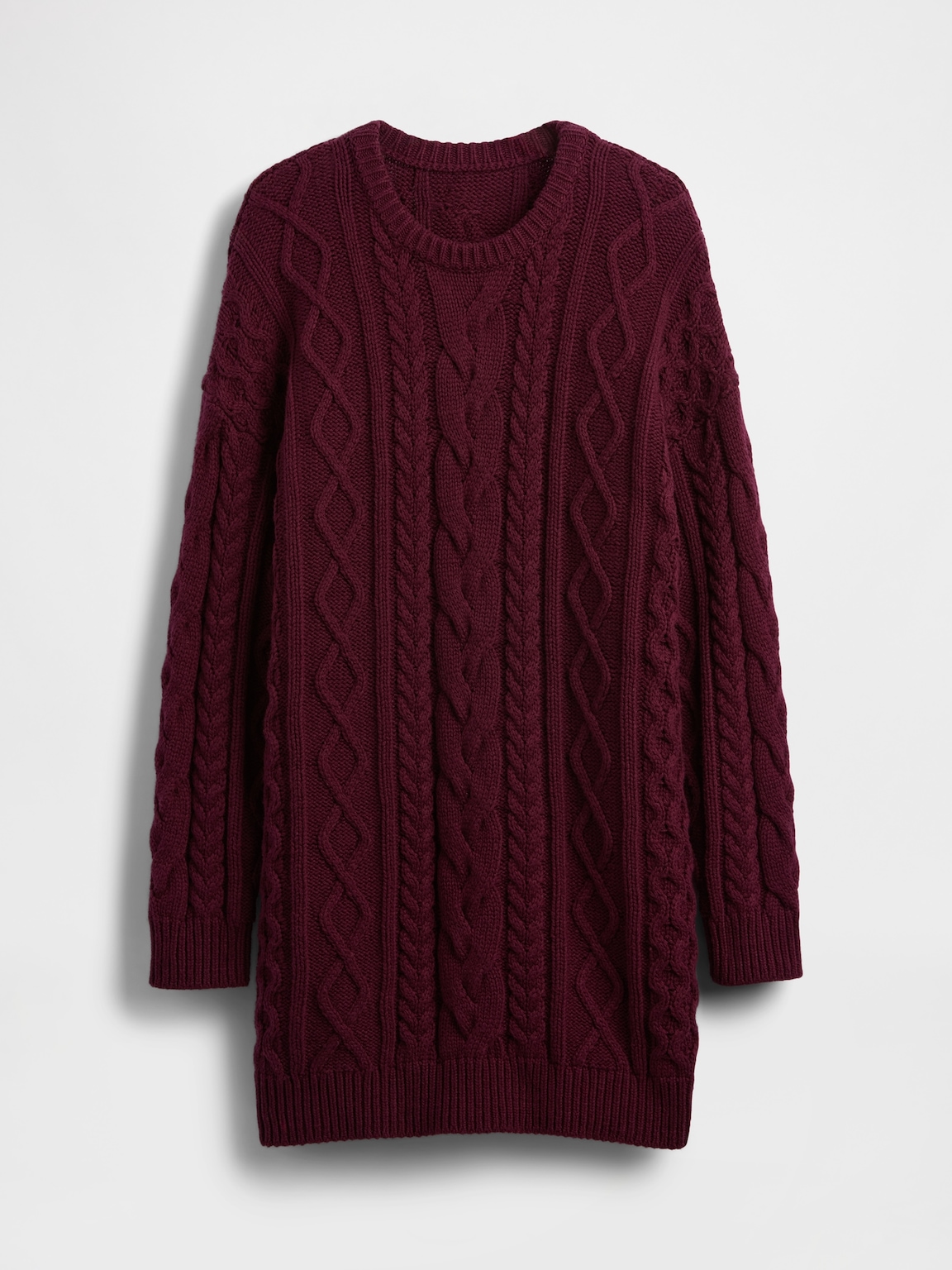 Cable-Knit Mini Sweater Dress