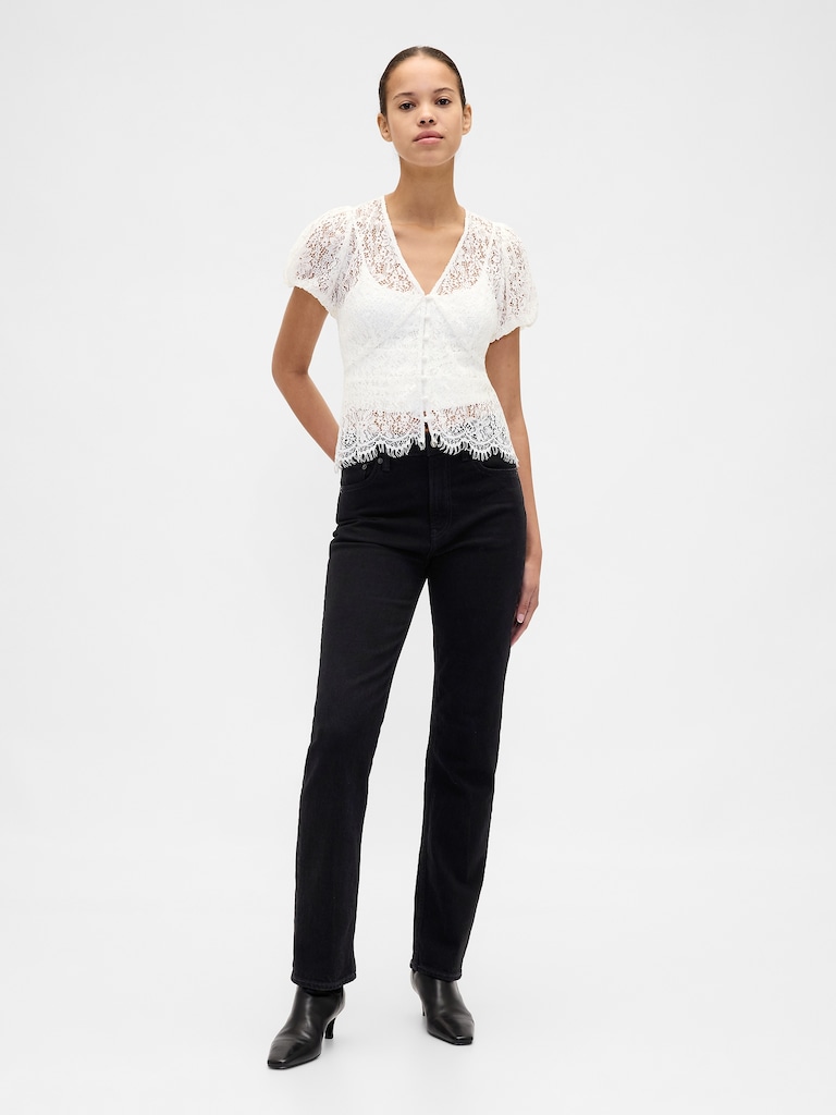 Lace V-Neck Top