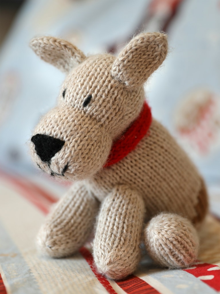 Corgi Dog Knit Toy