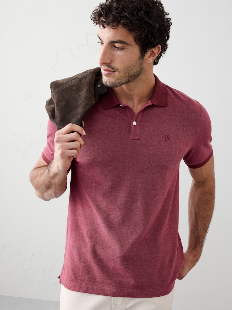 Standard-Fit Pique Polo