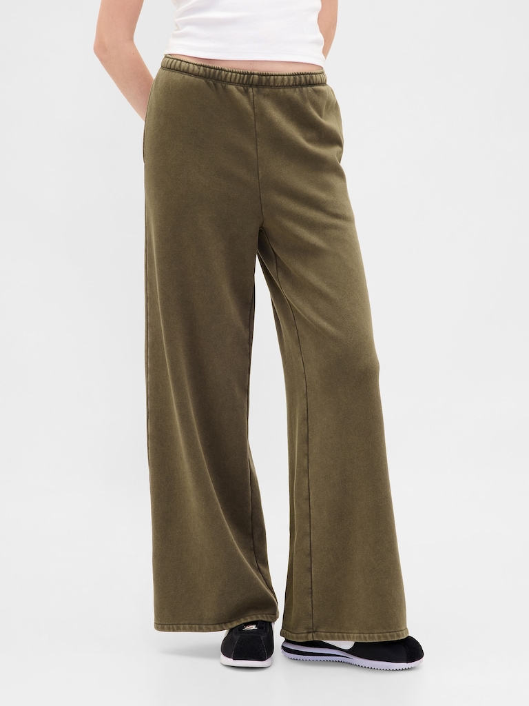 VintageSoft Baggy Wide-Leg Sweatpants