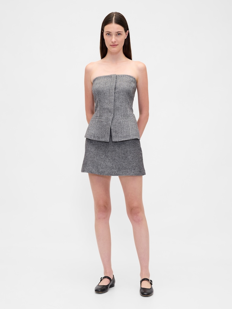 Herringbone Mini Skort