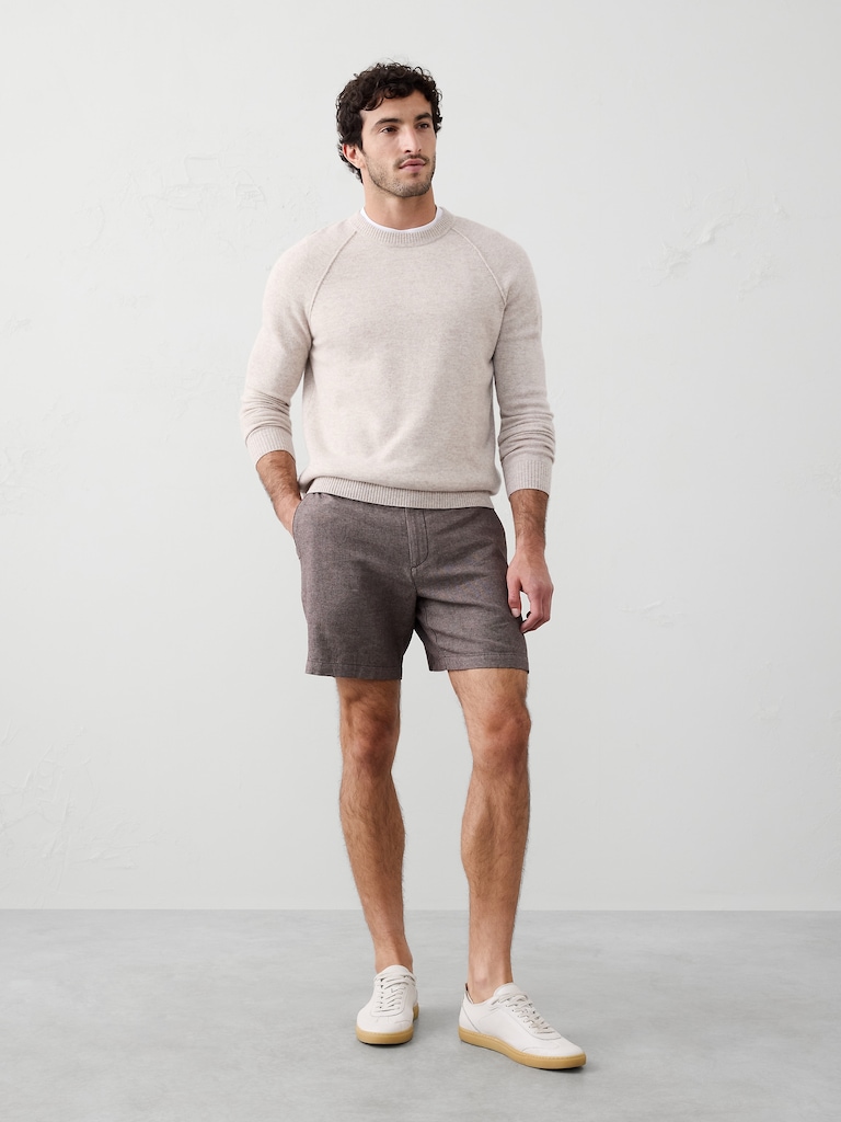 Slim-Fit 7" Linen-Blend Short