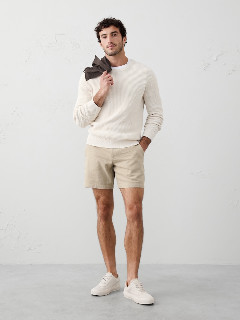 Slim-Fit 7" Linen-Blend Short