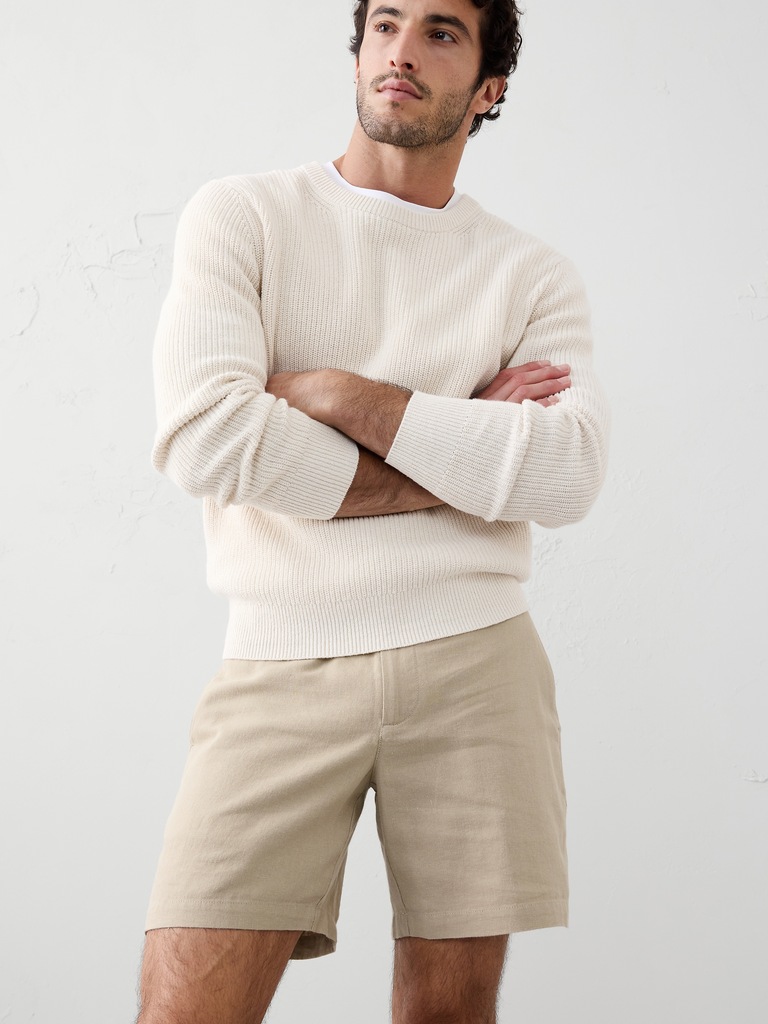 Slim-Fit 7" Linen-Blend Short