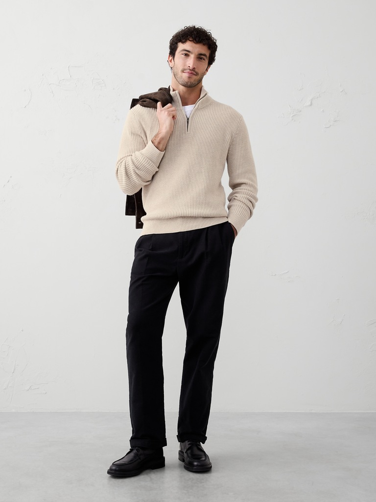 Fisherman Quarter-Zip Sweater