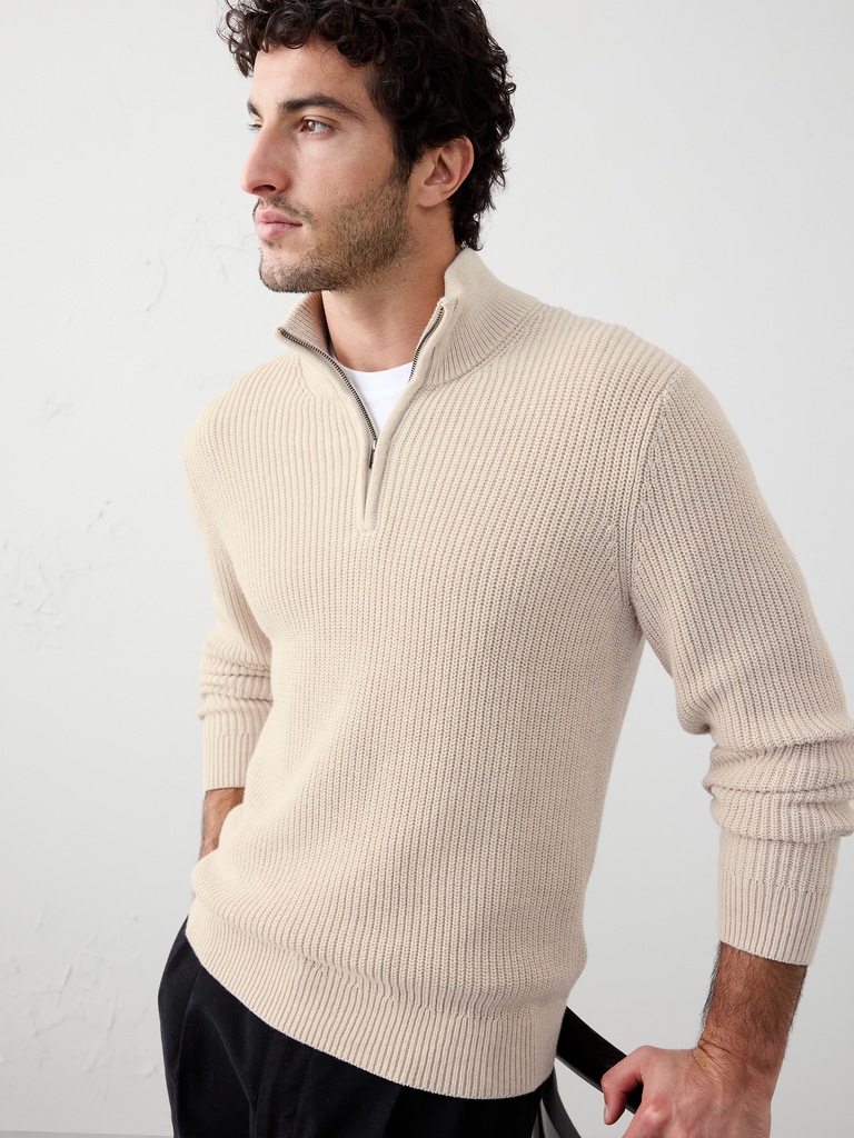 Fisherman Quarter-Zip Sweater