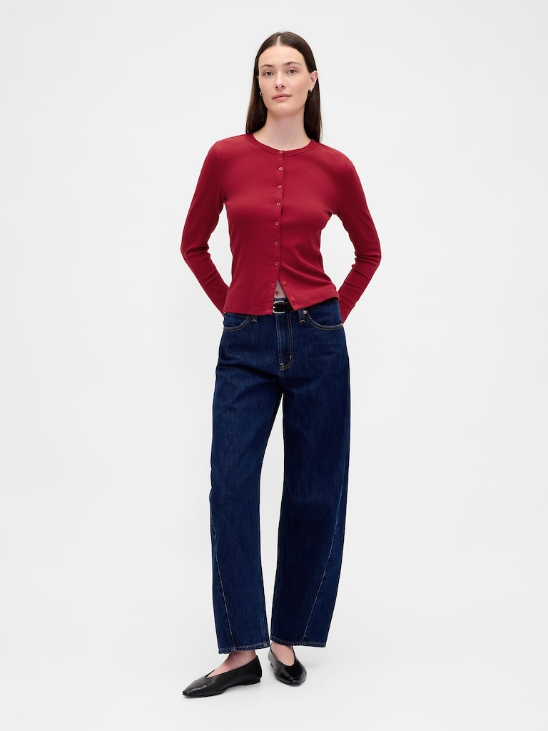 Modern Crewneck Cardigan