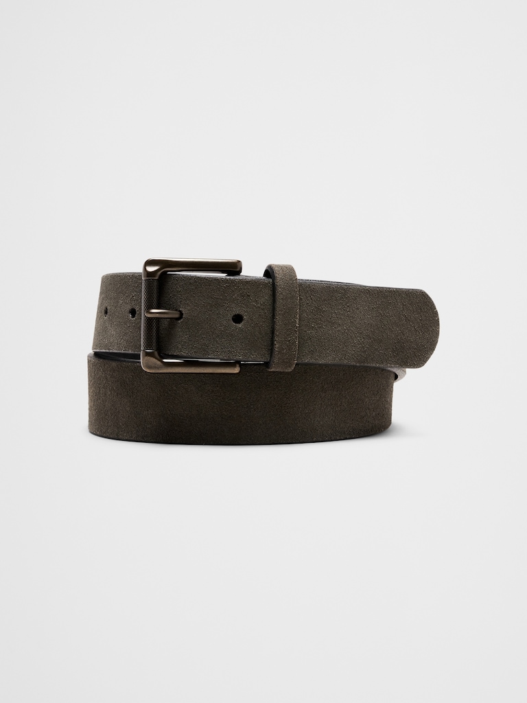 Suede Roller Buckle Belt