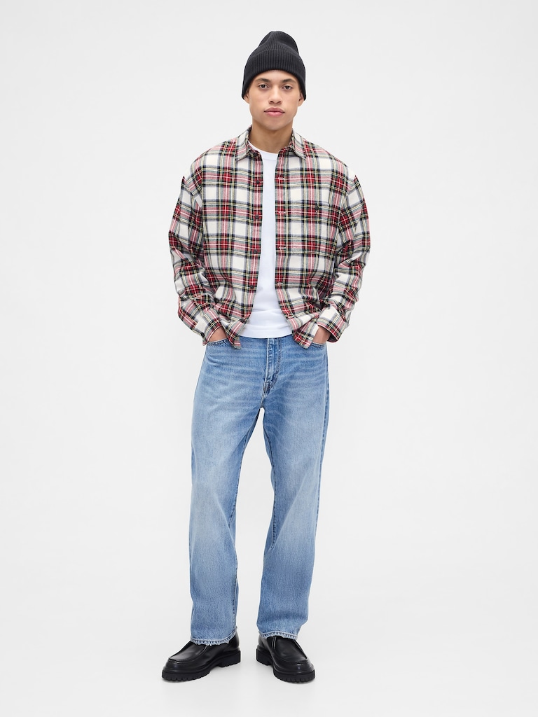 Flannel Shirt in Boxy Fit