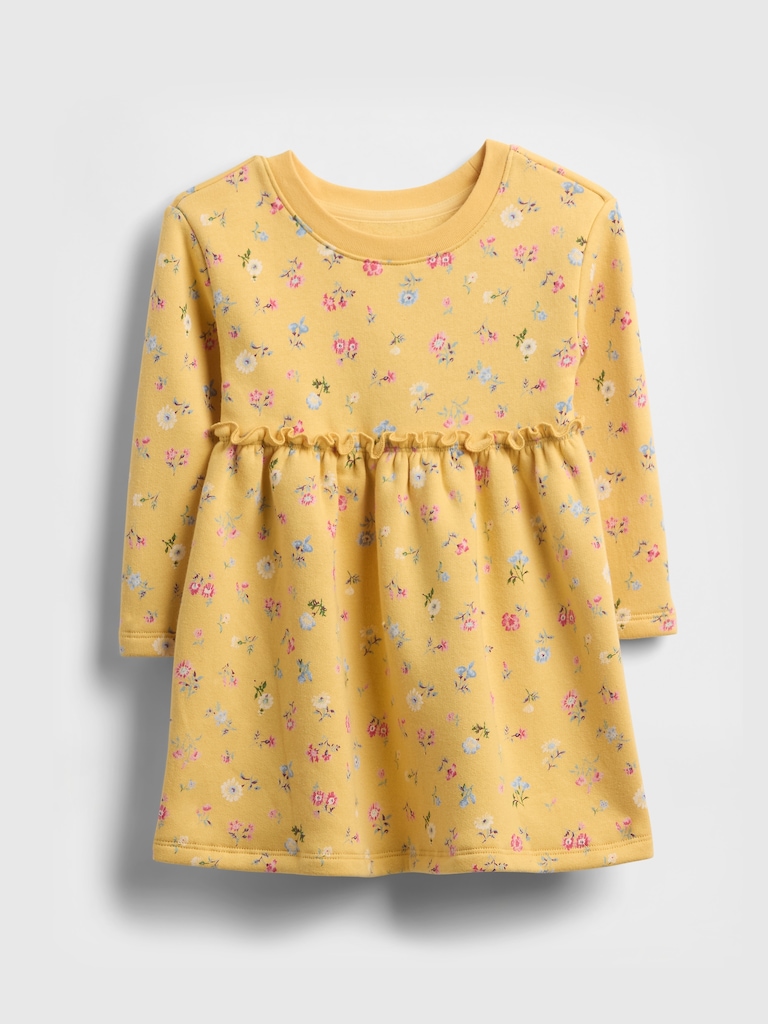 Baby & Toddler Ruffle-Waist Sweatshirt Dress