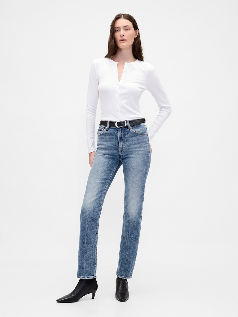 High Rise '90s Straight Jeans