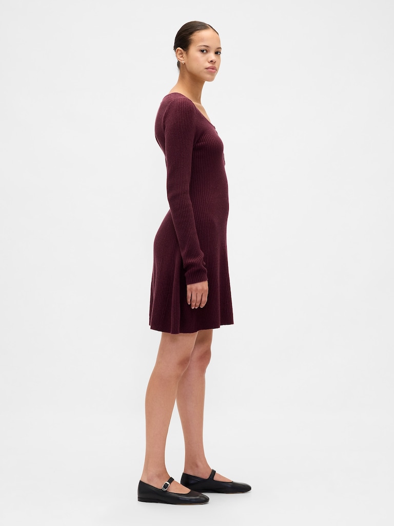 CashSoft Rib Mini Sweater Dress