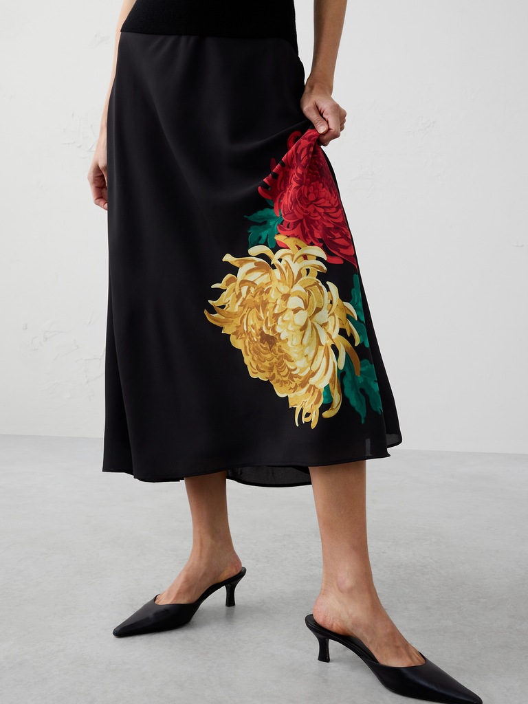 Bias Midi Skirt
