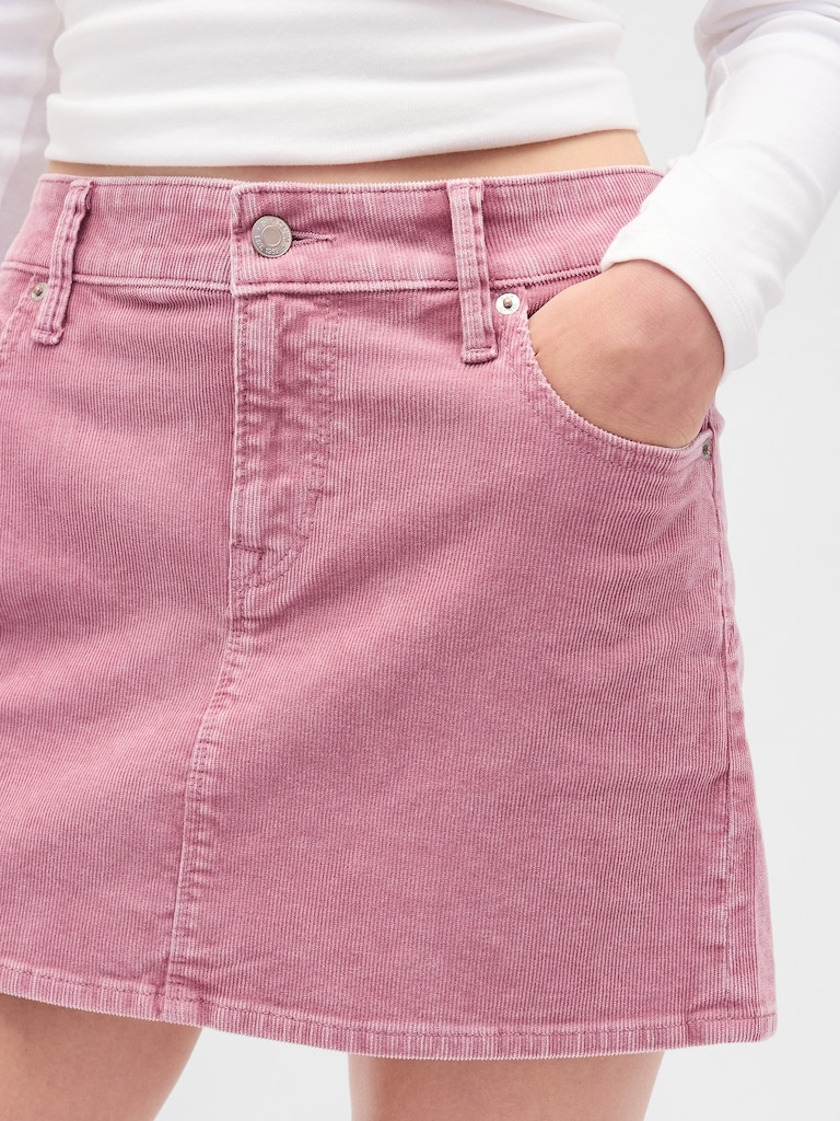 Corduroy Mini Skirt