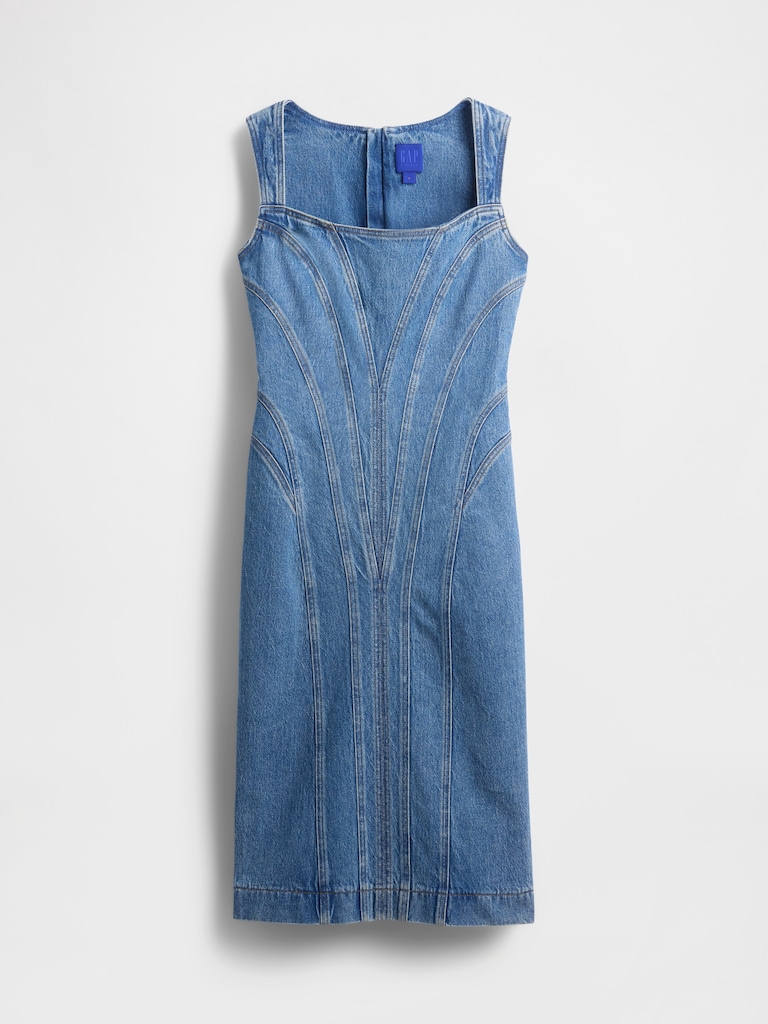GapStudio Seamed Denim Midi Dress