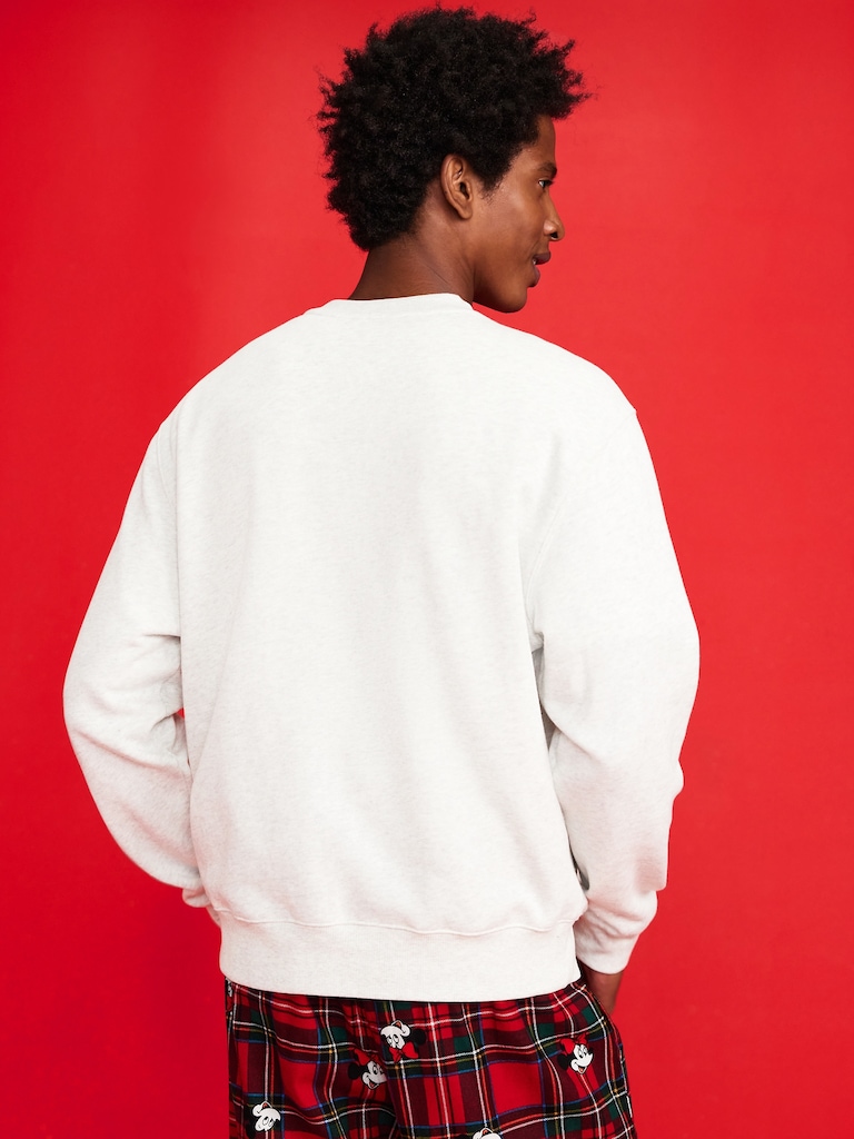 Old Navy x Disney Mickey Mouse Oversized Holiday-Graphic Sweatshirt for Men